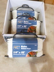 lot 122 image: 3 Spools of Reese Nylon Twisted Rope
