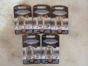 lot 141 image: 5 Shoreline Marine Stainless Steel Straight Anchor Shackles