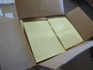 lot 274 image: Case of Tops Legal Pad Notepads