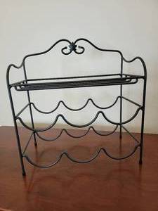 lot 194 image: Longaberger Wrought Iron Wine Rack & 05 Holiday Stand