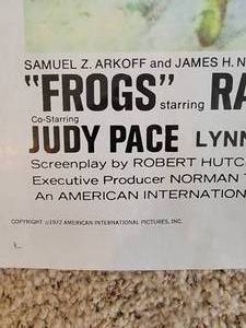 lot 125 image: Original Vintage Movie Cinema Poster  1972 FROGS