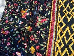 lot 66 image: Vera Bradley Collection  Black Asian Print Tote & Duffel Bags