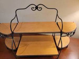 lot 192 image: Longaberger Three Piece Iron Display Rack