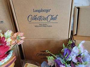 lot 185A image: Longaberger May Series Miniature Basket Collection  lot of 10