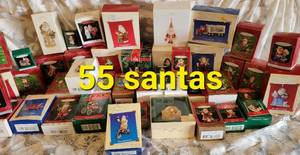 lot 251A image: Vintage Hallmark SANTA Christmas Ornaments NOS