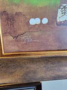 lot 220A image: Framed Prints of Early Golfers along with Golf Tobacco Cards