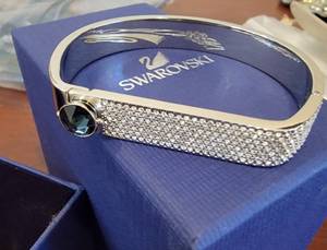 lot 84A image: Swarovski Womens Forward Crystal Bangle Bracelet