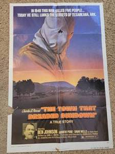 lot 125H image: Vintage Movie Promotional Poster - The Town that Dreaded Sundown