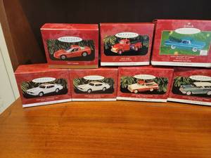 lot 274 image: Vintage Hallmark CARS & TRUCKS Christmas Ornaments NOS