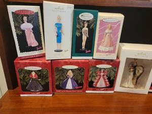 lot 275 image: Vintage Hallmark BARBIE Christmas Ornaments NOS