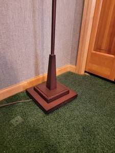 lot 113B image: Prairie Mission Stain Glass Floor Lamp