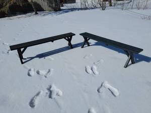 lot 97 image: Sturdy Patio Picnic Benches