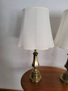 lot 65 image: Pair of Brass Table Lamps