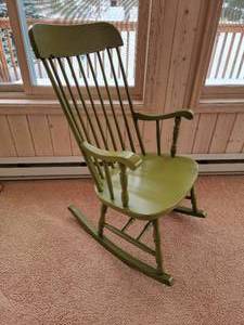 lot 35 image: Green Rocking Chair