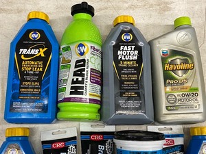 Lot Of K&W Motor Flush, Brake System Grease, Transmission Stop-Leak, Etc
