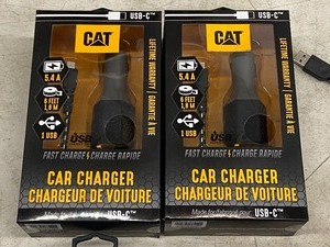 Lot Of CAT Rapid-Charge USB-C Chargers, 12Volt Charger Adapters, Etc