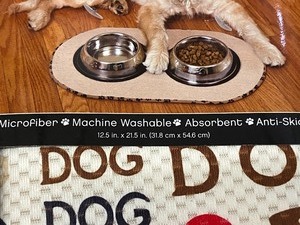Lot Of (4) 12.5 x 21.5 Pet Bowl Mats