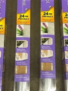 Lot Of (4) 36 x 6.5ft Rolls Of Decorative Frosted Tiles Gilla Window Film
