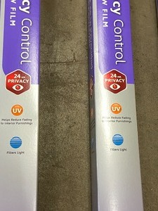 Lot Of (4) 36 x 6.5ft Rolls Of Decorative Film Frosted Botanical Window Film
