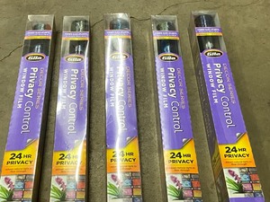 Lot Of (5) 36 x 6.5ft Rolls Of Gilla Stained Glass Atlantis Window Film