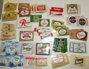 lot 50 image: Large group of vintage beer labels