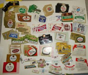 lot 51 image: Large group of vintage beer labels