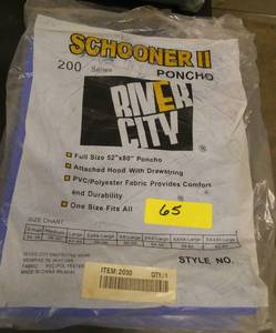 lot 65 image: 2 blue poncho