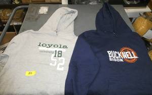 lot 80 image: Two womens Large sweatshirts (seem more like Med to me)