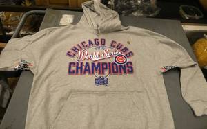 lot 89 image: Chicago Cubs 2016 world series champs hoody - Mens XL  new