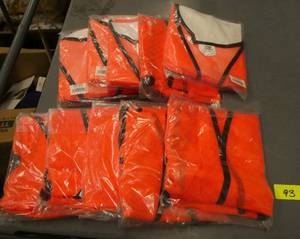 lot 93 image: 10 mesh safety vests size 2-3x
