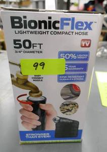 lot 99 image: Bionic Flex lightweight garden hose as seen on tv - new in box