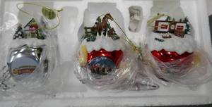 lot 107 image: Vintage Budweiser Sleigh Bell Ornaments Set #8 - New