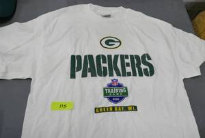 lot 115 image: Vintage New Green Bay Packers tshirt Mens large