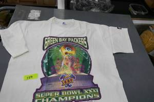 lot 129 image: Vintage Packers 1997 Championship tshirt - looks like new but not sure, mens Large