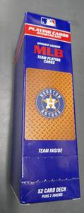 lot 136 image: Box with 12 decks of playing cards Houston Astros
