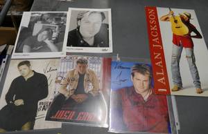 lot 172 image: Photos of singers including autographed ones - Keith Urban, Alan Jackson, Dierks Bentley, Loretta Lynn, George Jones, Willie Nelson, President Biden