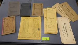 lot 174 image: Railroad Schedules from 1942, Book on brakes 1924,  and more