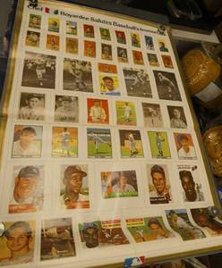 lot 215 image: Baseball Legends poster, Babe Ruth, Twins Puckett - Hrbek - Gaetti