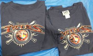 lot 219 image: 2 New Minnesota Twins tshirts boys size 1012