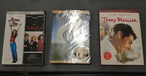 lot 232 image: 3 DVDs each has 2 discs, Norma Rae, Working Girl, Field of Dreams, Jerry Maguire, all Sealed