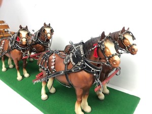 lot 43 image: Large Clydesdale Horse Drawn Wagon Display