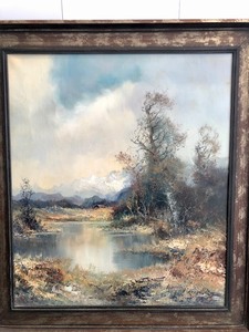 lot 58 image: Framed Signed KORT Oil on Canvas Landscape Painting