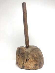 lot 71 image: Early Primitive Antique Stone Cutters Mallet