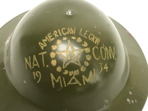 lot 138 image: Vintage 1934 American Legion National Conference Metal Doughboy Helmet