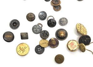 lot 147 image: Estate Collection of Antique Buttons - Advertising, Military etc