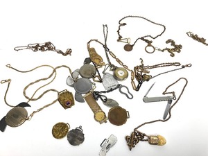 lot 150 image: Collection of Vintage & Antique Watch Fobs, Knives etc