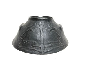 lot 99 image: Larger Size Antique Arts & Crafts Bronze Inkwell