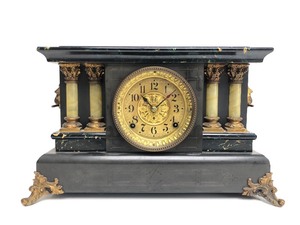 lot 191 image: Very Nice Ornate Antique Seth Thomas Mantel Clock wLions
