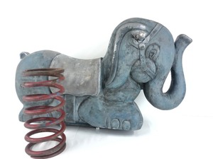 lot 204 image: Vintage 1950s-60s Playground Ride-On Elephant