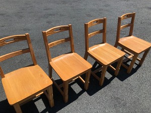lot 158 image: Matching Set of 4 Mid Century 1950s RANCH OAK Dining or Side Chairs